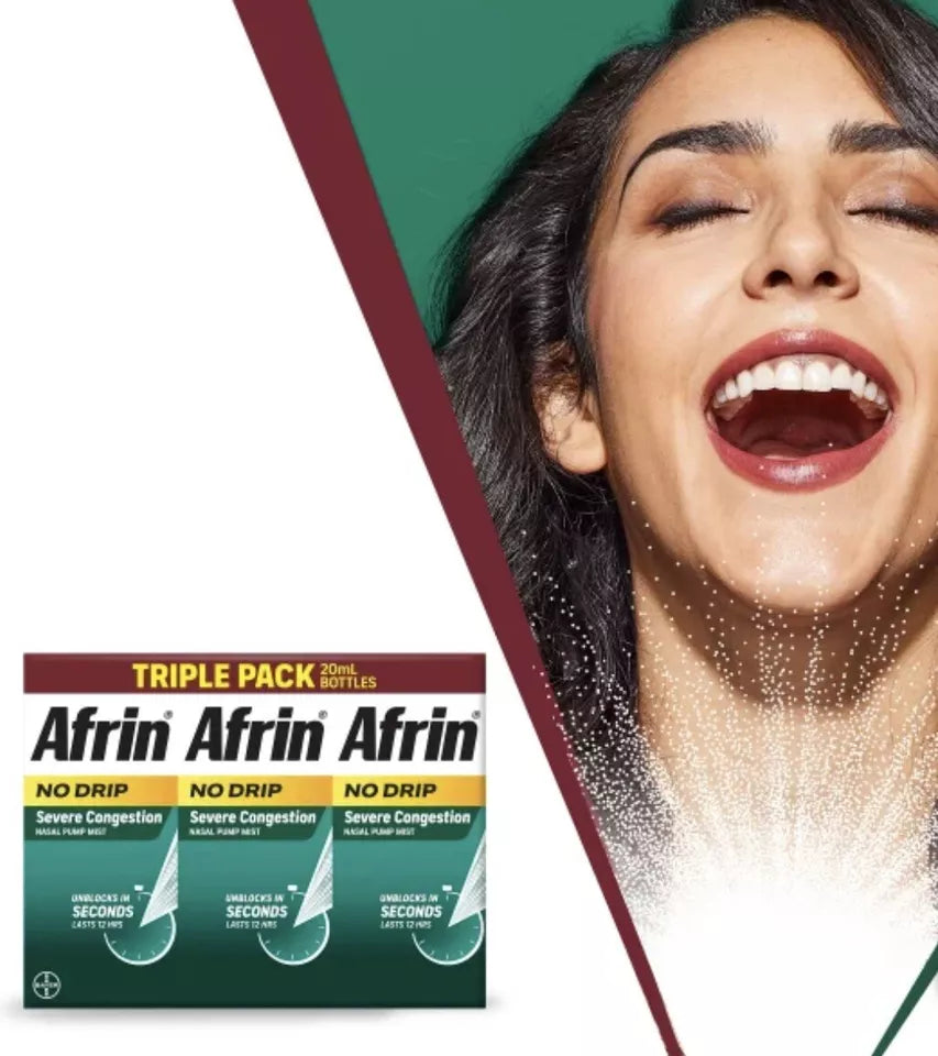 Afrin No Drip Severe Congestion 12 Hour Nasal Pump Mist