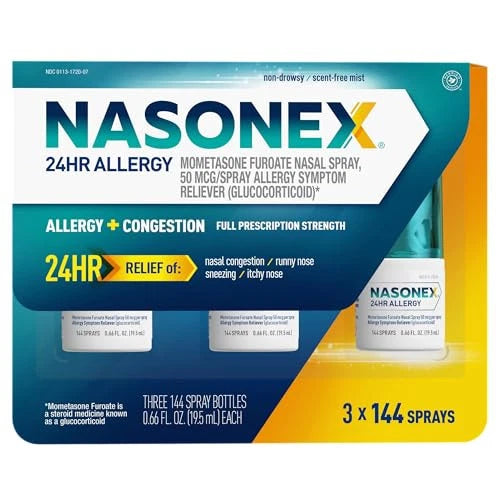 Nasonex 24 Hour Non-Drowsy Nasal Spray, 432 Sprays
