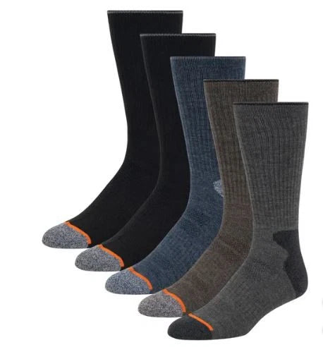 Weatherproof Vintage Men's Outdoor Crew Sock, 5-pair Size 6-12
